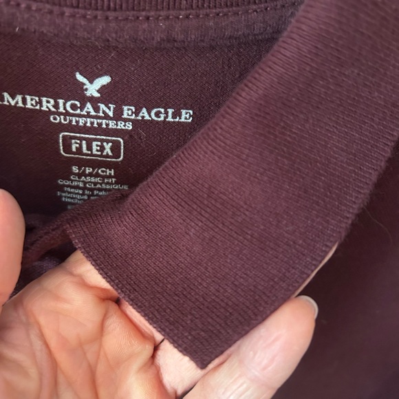 American Eagle Outfitters Boys Burgundy Polo Shirt - Picture 4 of 6